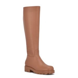 Nine West Tall Chunky Sole Knee-High Boots in Tan
